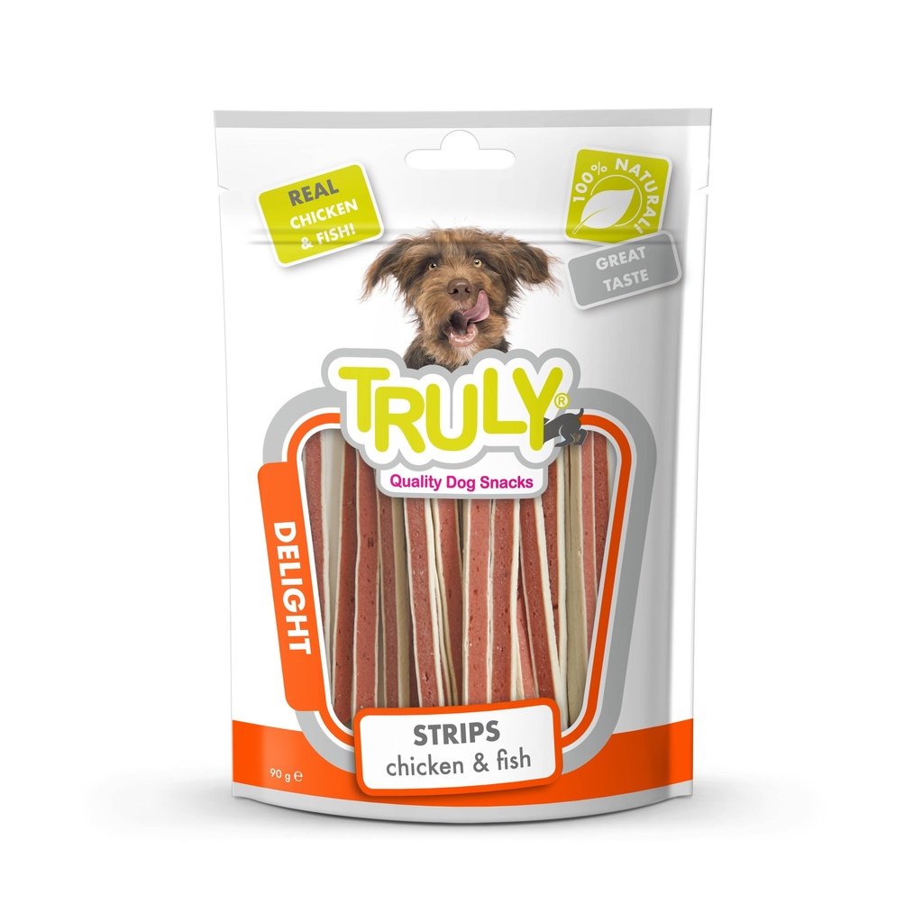Truly Snacks Dog Training Chicken+Fish Strips 90 gr.