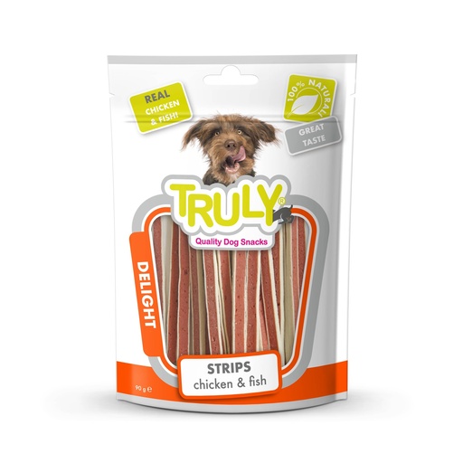 [WP58256] Truly Snacks Dog Training Chicken+Fish Strips 90 gr.