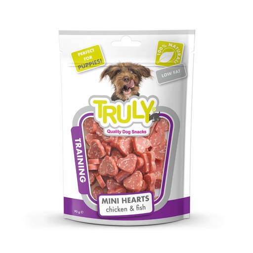 [WP58257] Truly Snacks Dog Training Mini Hearts Chicken 90 gr.