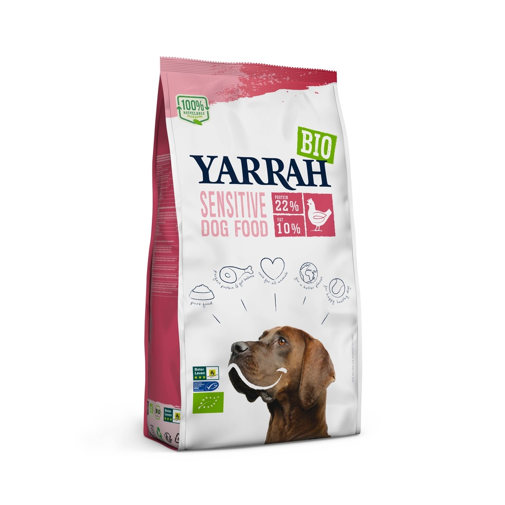 Yarrah Hond Bio Brok Kip+Rijst 10 kg.