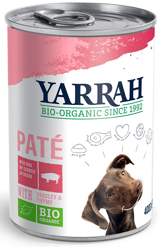 Yarrah Hond Blik Pate Varken 12 x 400 gr.