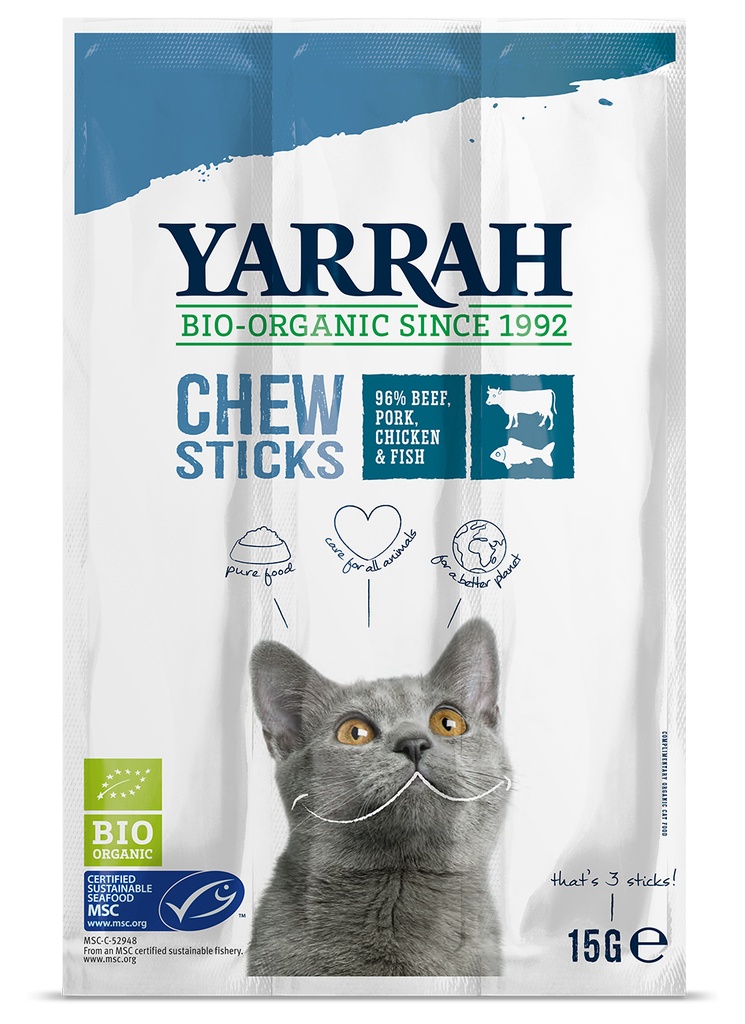 Yarrah Kat Kauwsticks Bio 25 x 15 gr.