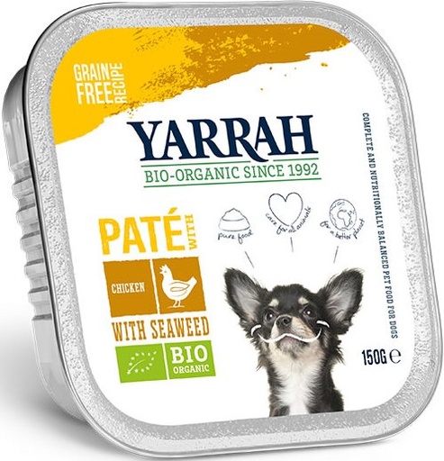 [Y9106] Yarrah Hond Alu Pate Kip/Zeewier 12 x 150 gr.
