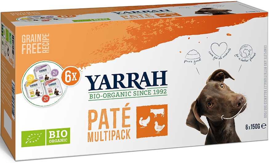 Yarrah Hond Alu MP Pate Mix (4 x 6 x 150 gr.)