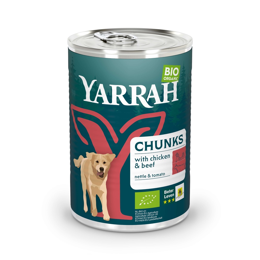Yarrah Hond Blik Br.Rund in Saus