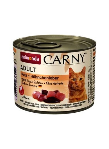 [AM83821] Carny Kalkoen/Kippenlever (6 x 200 gr.)