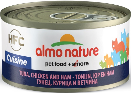 [AL9081H] Almo Nature Tonijn met Kip en Ham (24 x 70 gr.)