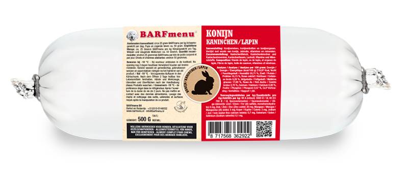 BARFmenu Hond Konijn