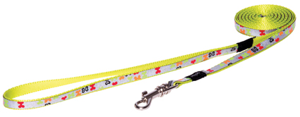 [RHLL520L] Rogz Lapz Trendy LangeLijn (Multi Bones, Extra Small)