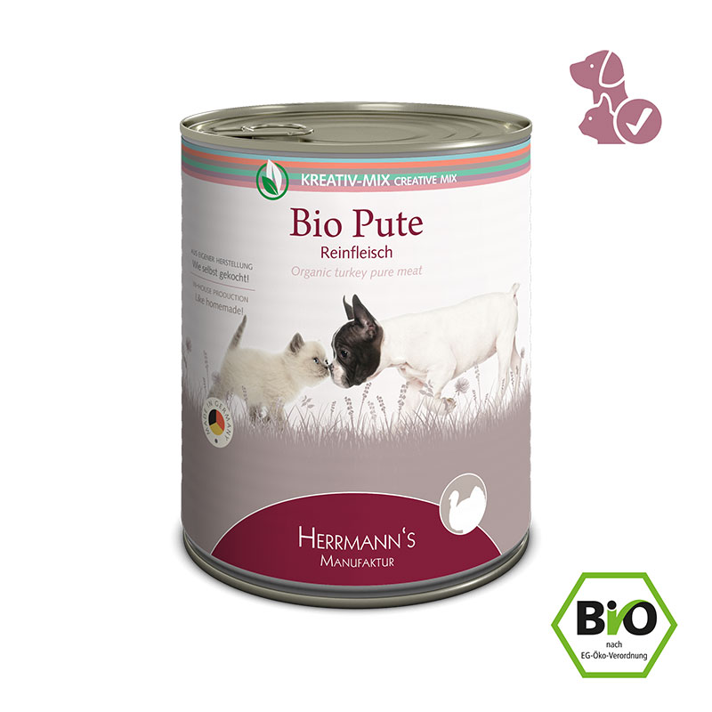 Herrmanns Bio Puur Kalkoen 6 x 800 gr.