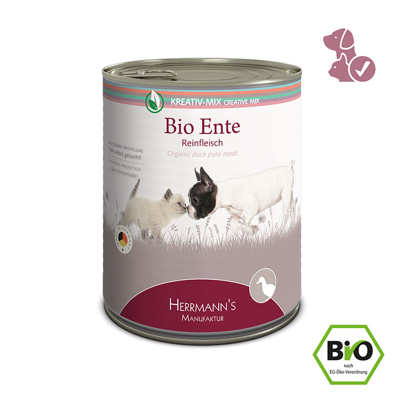 Herrmanns Bio Puur Eend 6 x 800 gr.