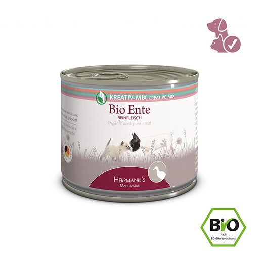 [CP00777] Herrmanns Bio Puur Eend 12 x 200 gr.