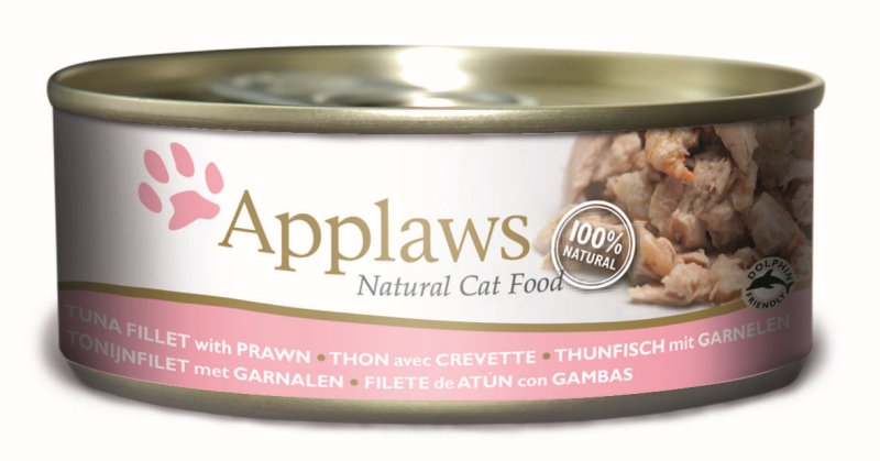 Applaws Blik Cat Tuna Fillet & Prawn 24 x 156 gr.