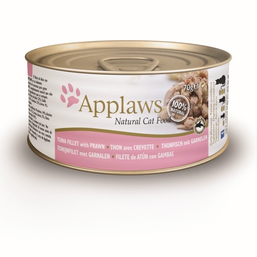 [CP49214] Applaws Blik Cat Tuna Fillet & Prawn 24 x 70 gr.
