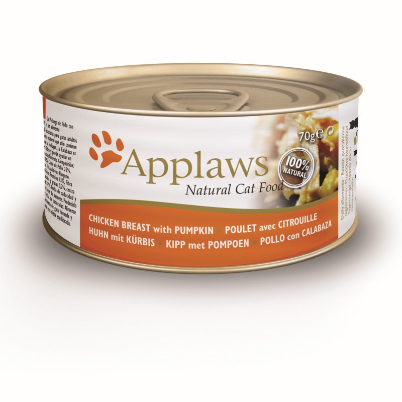 Applaws Blik Cat Chicken Breast & Pumpkin 24 x 70 gr.
