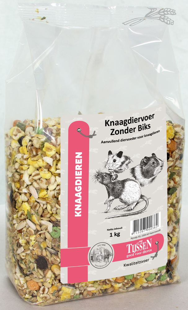 Knaagdiervoer Zonder Biks 1 kg.