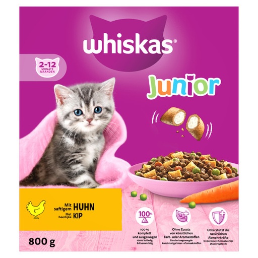 [MA433187] Whiskas Droog Junior Kip Box (5 x 800 gr.)