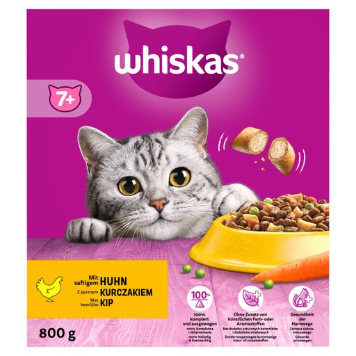 [MA433216] Whiskas Droog Senior Kip Box (5 x 800 gr.)