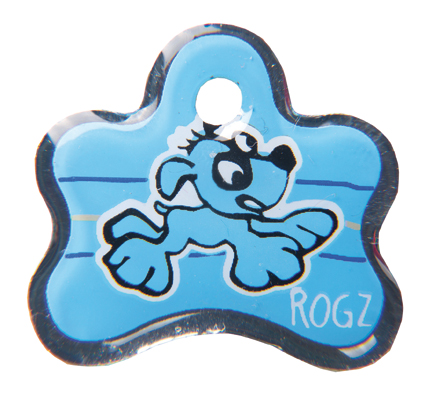RogZ ID Tag Pupz Small Blauw 1 st.