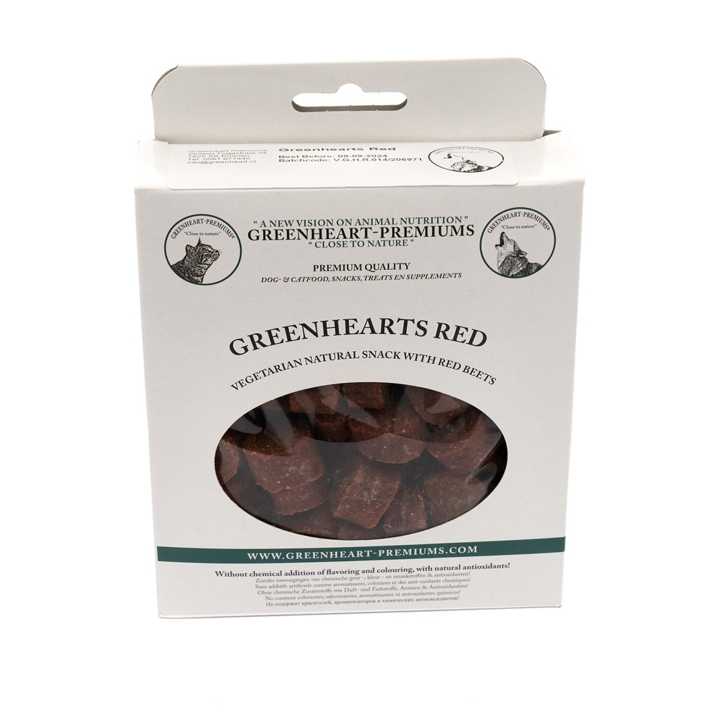 Greenheart Hearts Red