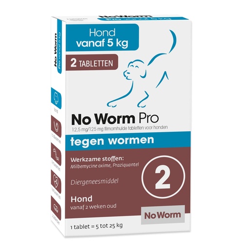 [E538] No Worm Pro Hond (2 tabletten)