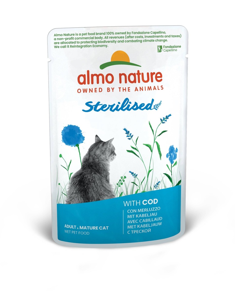 Almo Nature Sterilised met Kabeljauw