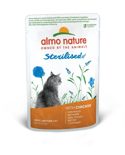 [AL5291] Almo Nature Sterilised met Kip (30 x 70 gr.)