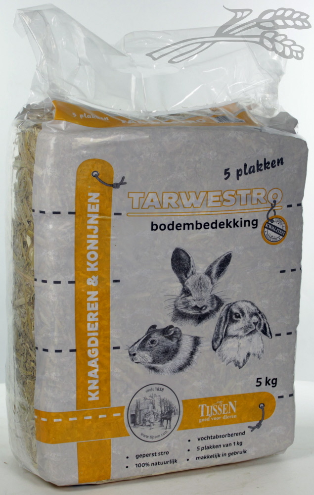 Tijssen Stro Geperst 5 plakken van 1kg 3 x 5 kg.