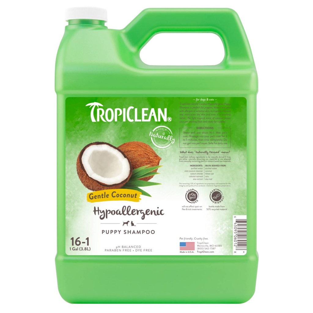 TropiClean 1g Gentle Coconut SH 3,8 ltr.