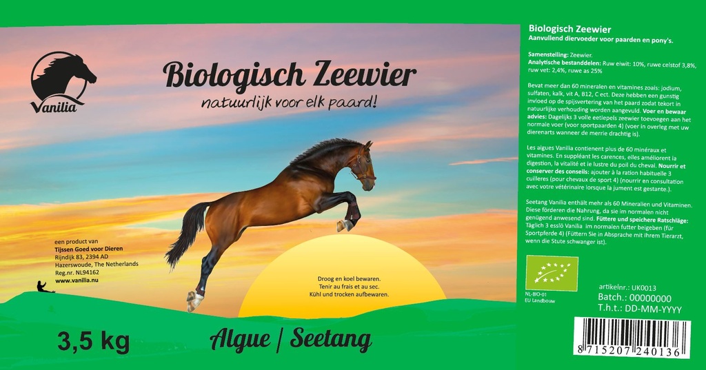 Vanilia Zeewier 3,5 kg.