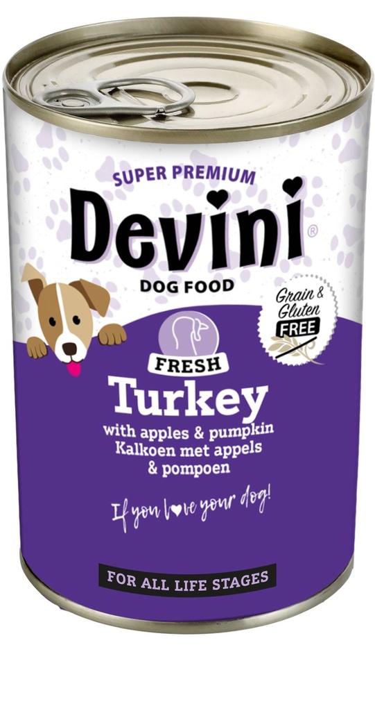 Devini Dog Turkey 6 x 400 gr.