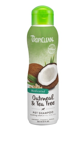 [TC20246] TropiClean Oatmeal & Tea Tree Shampoo 355 ml.