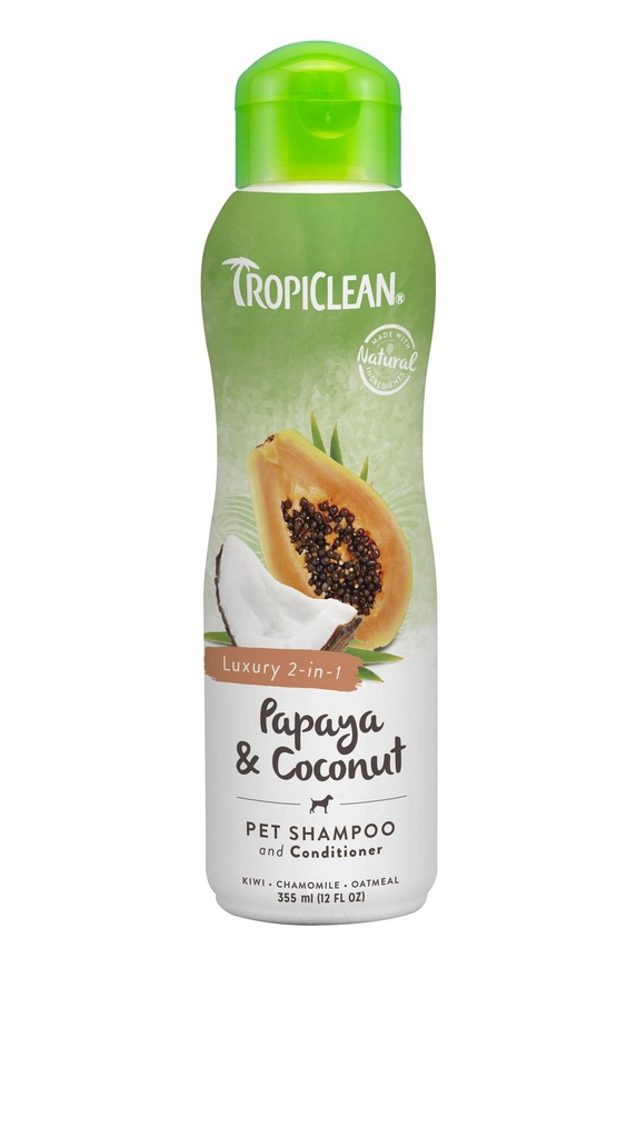 TropiClean Papaya & Coconut Shampoo 355 ml.