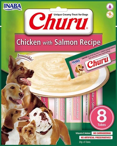 [FP70113] Inaba Dog Churu Chicken With Salmon (8 x 8 x 20 gr.)