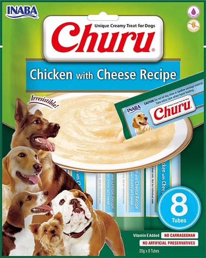 [FP70114] Inaba Dog Churu Chicken With Cheese (8 x 8 x 20 gr.)
