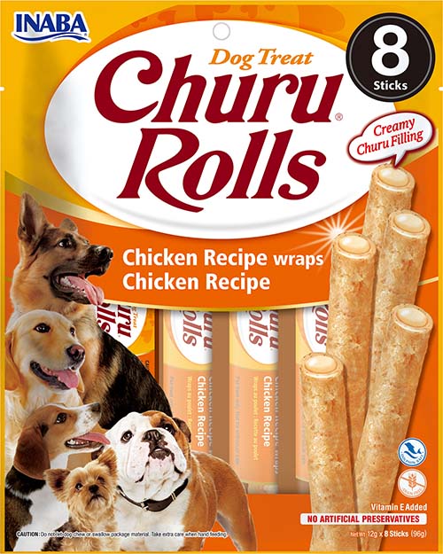 Inaba Dog Churu Rolls Wraps Chicken (8 x 8 x 12 gr.)