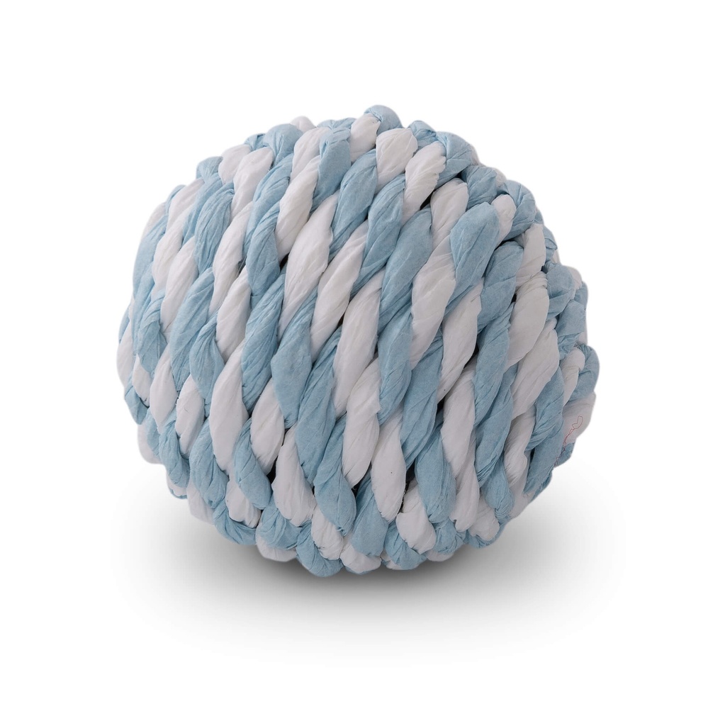 Rogz Paper Rope Ball Blue/White 1 st.