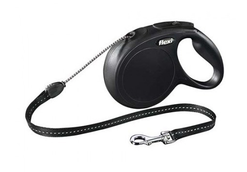 [HVA252] Flexi Rollijn Cord S Zwart 5 mtr.