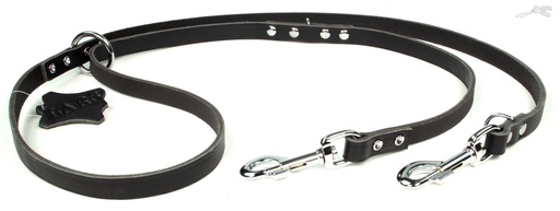 [L54030] Lijn Dresseer Softleer Donkerbruin 16 mm / 200 cm 1 st.