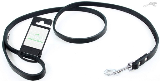 [L54446] Lijn Vetleer Zwart 12 mm / 130 cm 1 st.