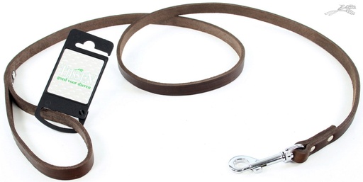 [L54447] Tijssen Lijn Vetleer Bruin 12 mm / 130 cm 1 st.