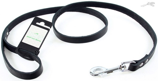 [L54449] Tijssen Lijn Vetleer Zwart 16 mm / 130 cm 1 st.