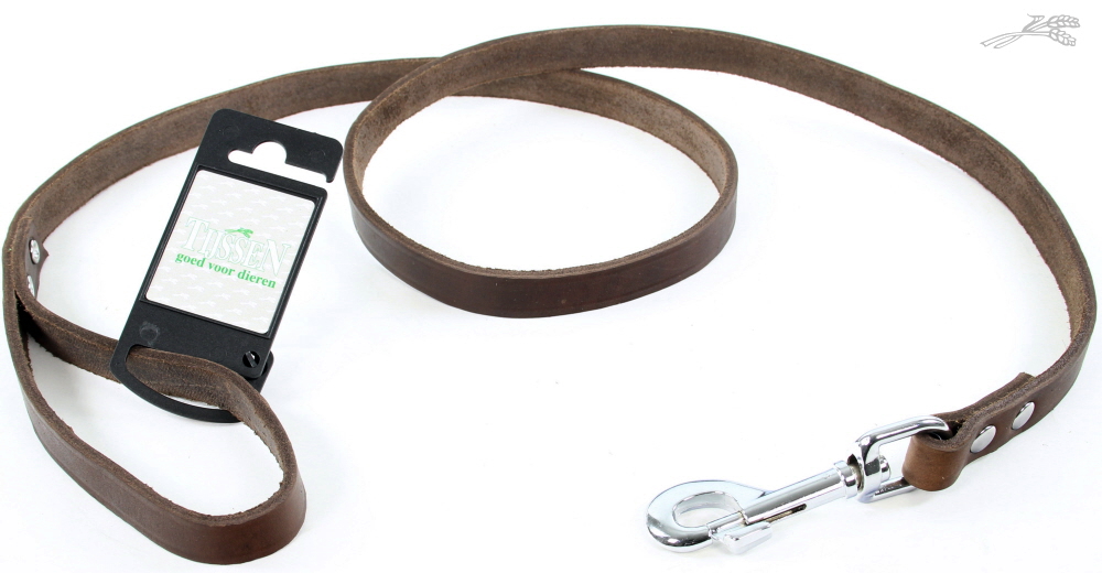 Lijn Vetleer Bruin 16 mm / 130 cm 1 st.