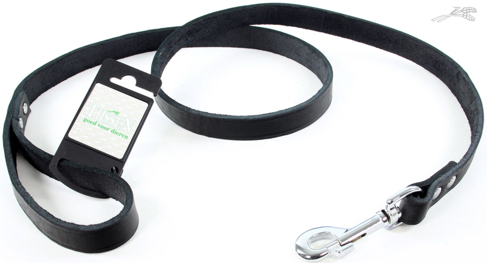 Tijssen Lijn Vetleer Zwart 20 mm / 130 cm 1 st.