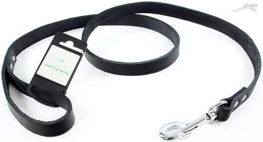 [L54452] Tijssen Lijn Vetleer Zwart 20 mm / 130 cm 1 st.