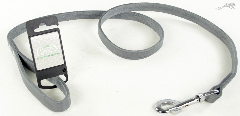 Tijssen Lijn Vetleer Grijs 16 mm / 130 cm 1 st.