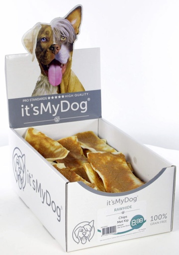 [IMD50029] it's My Dog Rawhide Chips Met Kip 25 x 1 st.