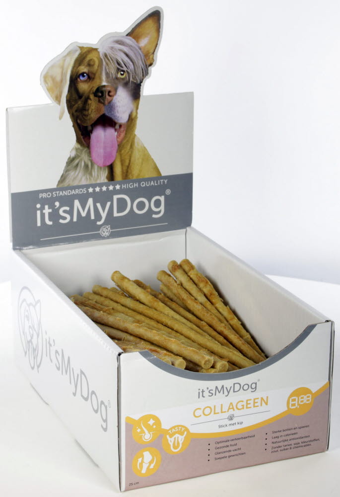 it's My Dog Collageen stick met kip 25 cm 100 x 1 st.
