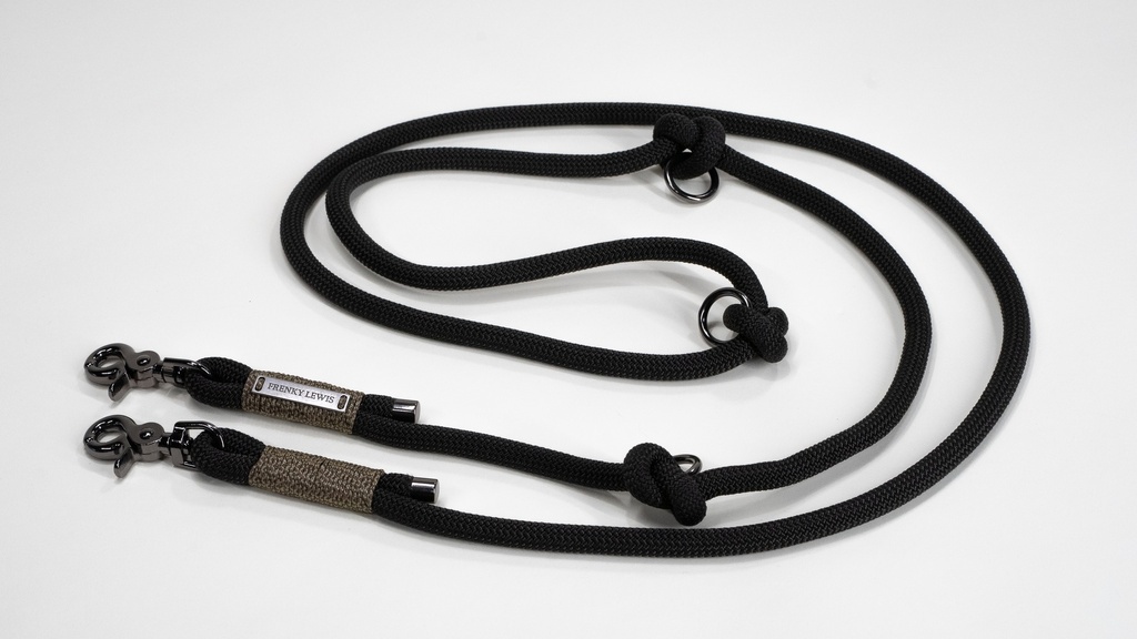 Frenky Lewis Hands Free Leash Boba Black 1 st.