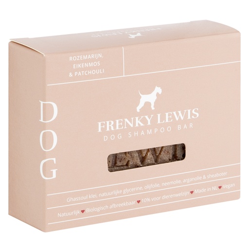 [FL25787] Frenky Lewis Dog Shampoo Bar Rozemarijn, Eikenmos & Patchouli 135 gr.
